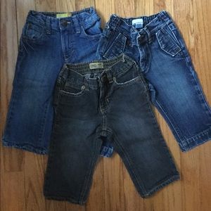 3 pairs toddler boys jeans. Size 12-18 months